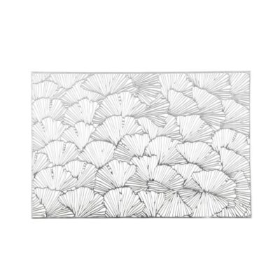 Padėkliukas stalo sidabrinės spalvos plastikinis 30x45 cm 609697