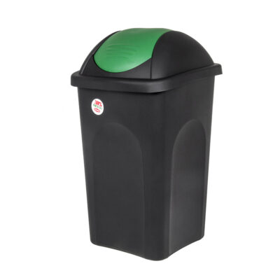 Šiukšliadėžė rūšiavimui 60 l juoda/žalia 39x39x68 cm MULTIPAT 70206 Stefanplast