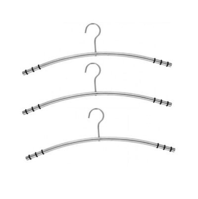 Pakabos drabužiams metalinės 3 vnt. 47,5x16x1,26 cm ALPINA 871125207709