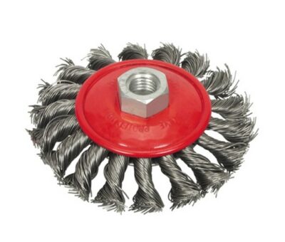 Šepetys šlifavimo puodo tipo suktos vielos su varžtu 100 mm 06977 (12)