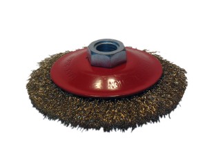 Šepetys šlifavimo puodo tipo žalvarinis su varžtu 100 mm 06972 (12)