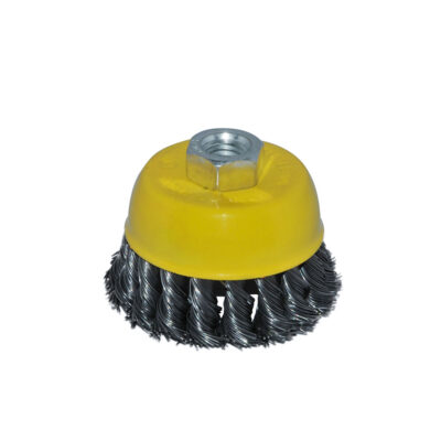 Šepetys šlifavimo kūginis suktos vielos su varžtu  75 mm 0892075 Crownman