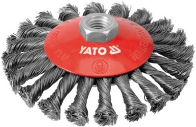 Šepetys šlifavimo puodo tipo suktos vielos su varžtu 125 mm M14 YT-4764 YATO