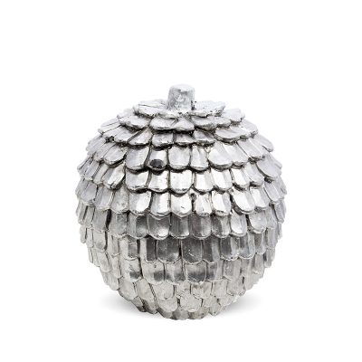 Dekoracija kankorėžis sidabro sp. polirezin. 14x12x12 cm 123766 KLD