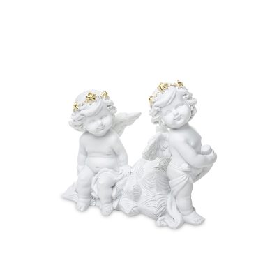 Figūrėlė Angeliukai žaidžiantys prie eglutės 2 mix 11,5x8,5x6,5 cm 123160 KLD
