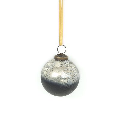 Eglutės papuošalas stiklinis bronzinės spalvos (6)  d 8 cm ALLURE KLD