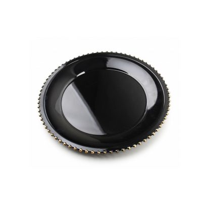 Polėkštė plastikinė juoda 33x33x2 cm HTOS6872