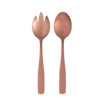 Šaukštai salotoms serviruoti 2 vnt. 21,8 cm rose gold MAKU 310200