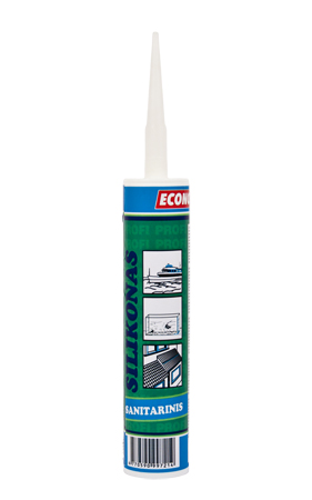 Silikonas sanitarinis ECONOMY LINE 280 ml baltas (15)