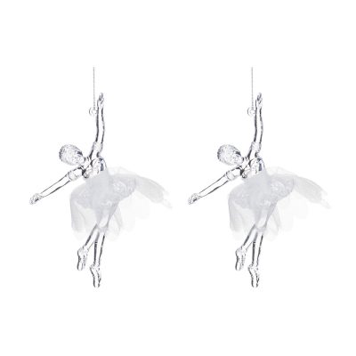 Dekoracija Balerina 2 vnt.  plastik. 15x11x3 cm 146116 KLD