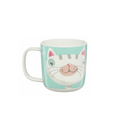 Puodelis porcelianinis PETS 370 ml kačiukas, žydros spalvos Ambition 22756