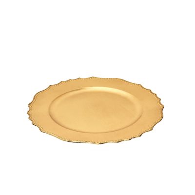 Polėkštė plastikinė aukso sp. D33xH2 cm Home Deco KA6274