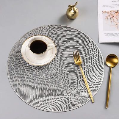 Padėkliukas stalo apvalus sidabro sp. D38 cm 23-T0252