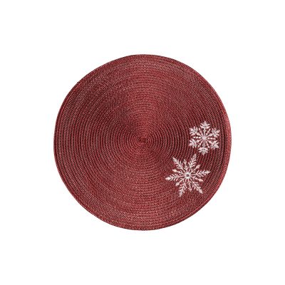 Padėkliukas stalo D38 cm raudonas Snaigės Kuura Winteria 619699 KLD