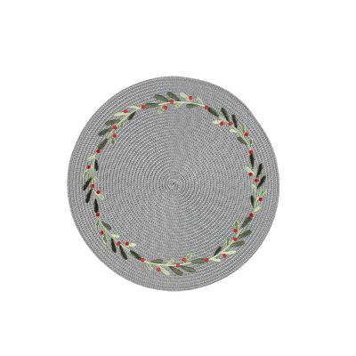 Padėkliukas stalo D38 cm pilkas Vainikėlis Varpu Winteria 619702 kld