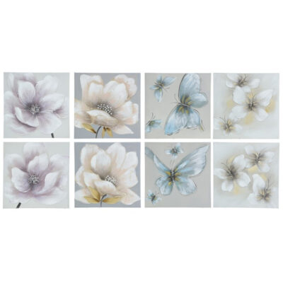 Paveikslas Gėlė/drugeliai 40x40x3 cm (8 mix) 8445393372037
