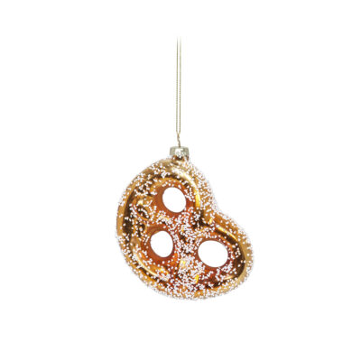 Eglutės papuošalas stiklinis Riestainis 11.2x2.7x9 cm Ornaments KLD