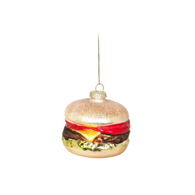 Eglutės papuošalas stiklinis Mėsainis 7.5x6.7 cm Ornaments KLD