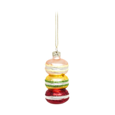 Eglutės papuošalas stiklinis Macarons 4x8.5 cm Ornaments KLD