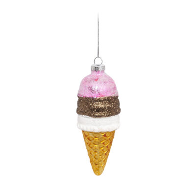 Eglutės papuošalas stiklinis Ledai 4,9x13 cm Ornaments KLD
