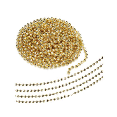 Grandinėlė girlianda karoliukai aukso sp. 5m x 5mm 26008_ZL kld