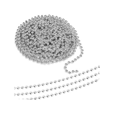 Grandinėlė girlianda karoliukai sidabro sp. 5m x 5mm 26008_S kld
