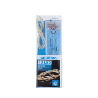 Girlianda 40 LED lempučių 225 cm 2xAA GRUNDIG 871125216518 kld