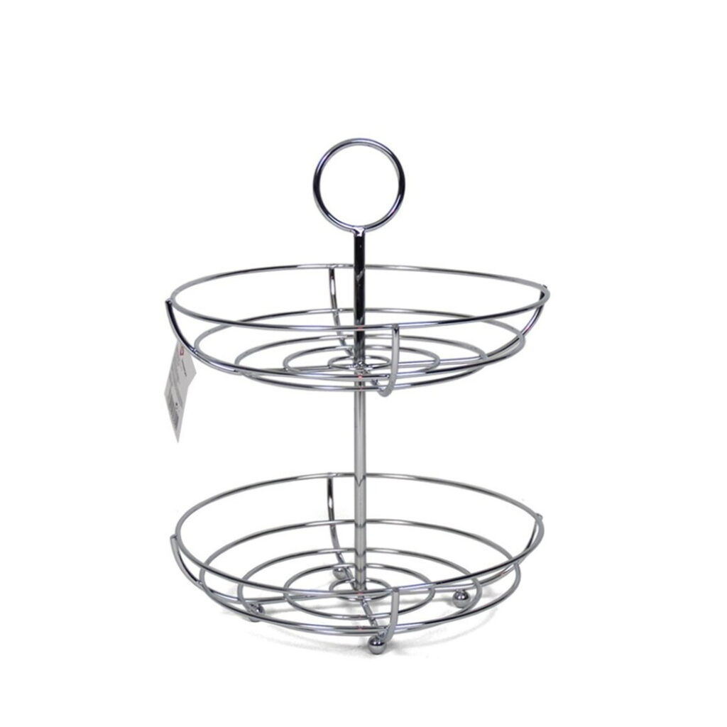 Vaisinė metalinė 2 aukštų 26x26x34 cm 8430540606455