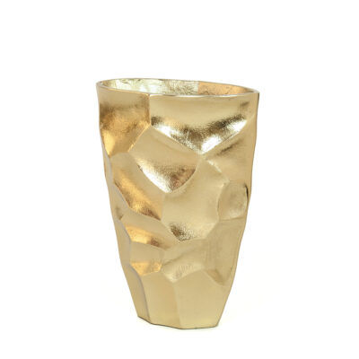 Vaza metalinė aukso sp. 22,5x10x32,5 cm DECOSILUET