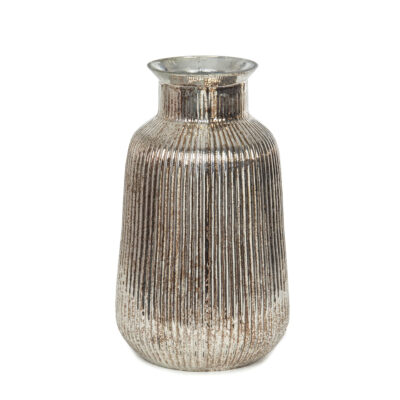 Vaza stiklinė bronzos spalvos 16x16x26.5 cm  Art glass