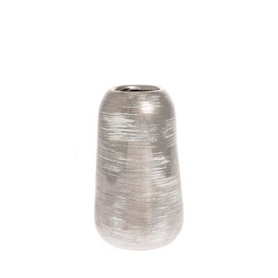 Vaza keramikinė Sūkurys sidabro spl. 19x11.5x11.5 cm Hestia Widdop