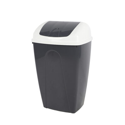 Šiukšliadėžė plastikinė 50 l 33,5x43x69 cm t. pilkos spalvos Urban Living 34351