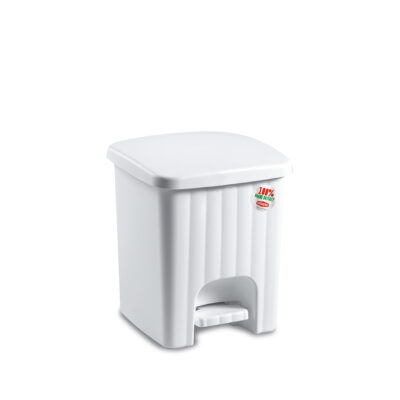 Šiukšliadėžė su pedalu  4,5 l 20,5x20,5x23,5 cm balta Pedalina 38505 Stefanplast