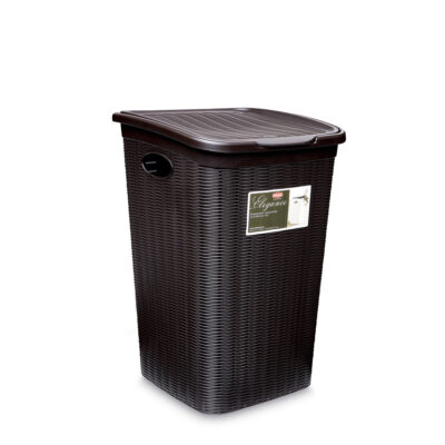Dėžė skalbiniams Elegance 50 l tamsiai ruda 38x37x54,5 cm Italija STEFANPLAST