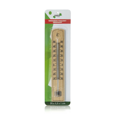 Termometras lauko medinis 20x3,5x1 cm (-30 +50) MAK2924 (12)