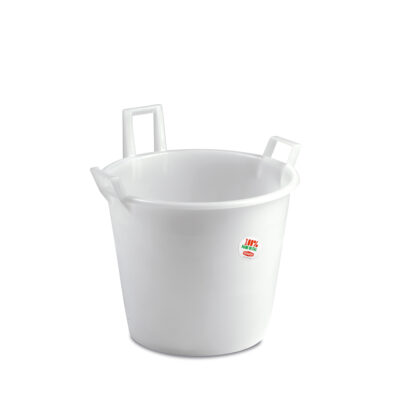Kubilas nemaistinis baltas su rankenomis 45 l D50xH40 cm 32501 Italija STEFANPLA