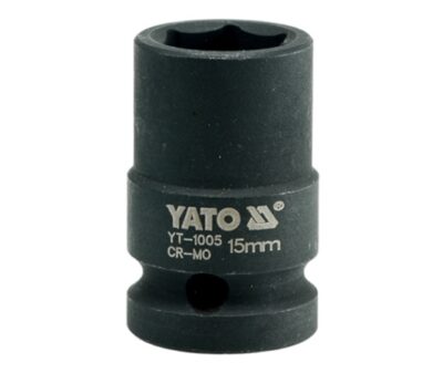 Galvutė šešiakampė smūginė 1/2" 15 mm YT-1005 YATO
