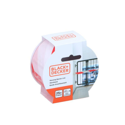 Juosta įspėjamoji raudona-balta 48 mm x25 m BlackDecker 871125223875