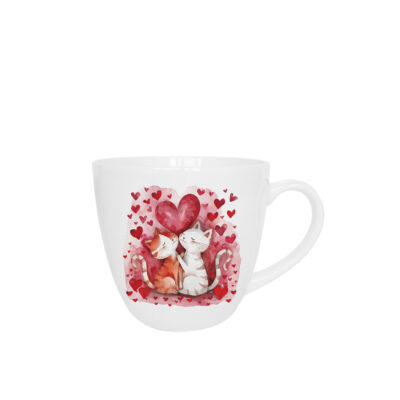 Puodelis porcelianinis Įsimylėję katinai 460 ml DUO