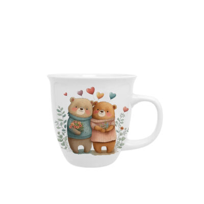 Puodelis porcelianinis Meškiukai 650 ml DUO