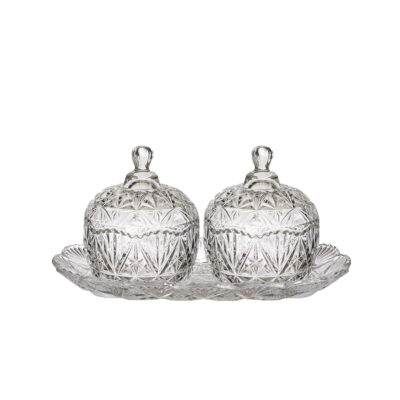 Saldaininės 2 vnt. su padėklu 26x14x16,5 cm Home Deco KA0271