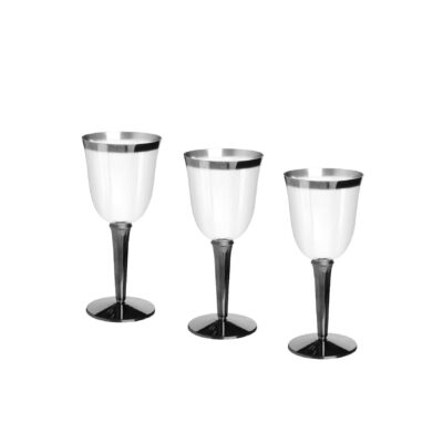 Taurės vynui plastikinės daugkartinės 250 ml 3 vnt. Algon BA01054274996