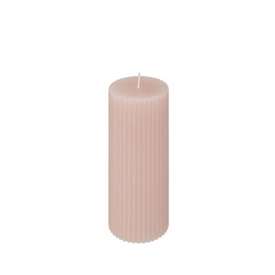 Žvakė rausva D5xH14 cm Demi (parafinas) Atmosphera 196064G