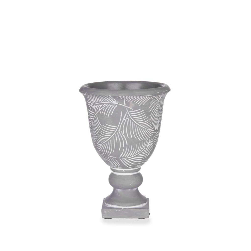 Vazonas betoninis ant kojelės D13,5xH19,5 cm pilkos spalvos Ibergarden 82889