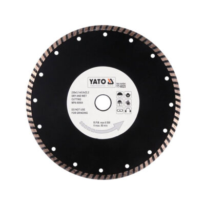 Diskas deimantinis turbo gelžbetonio, akmens pjovimui 230 mm  YT-6025 YATO