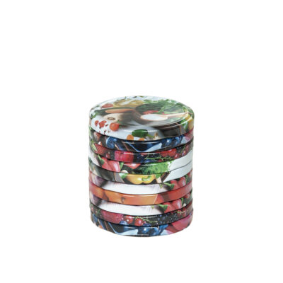 Dangteliai konservavimui TWIST-OFF užsukami 82 mm su piešiniu 10 vnt.(80)