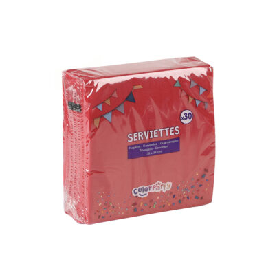 Servetėlės popierinės burgundinės spalvos 38x38 cm 30 vnt Colorparty 29934