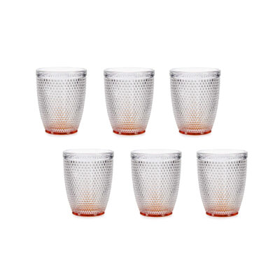 Stiklinių komplektas 6 vnt 300 ml gintaro spalvos Vivalto 77090