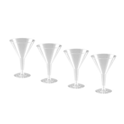 Taurės plastikinės daugkartinės 4 vnt. 215 ml Algon BA01054276801
