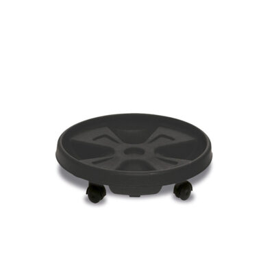 Vazono padėkliukas su ratukais D31-35 cm plastikinis, antracito sp. 11351 STEFAN